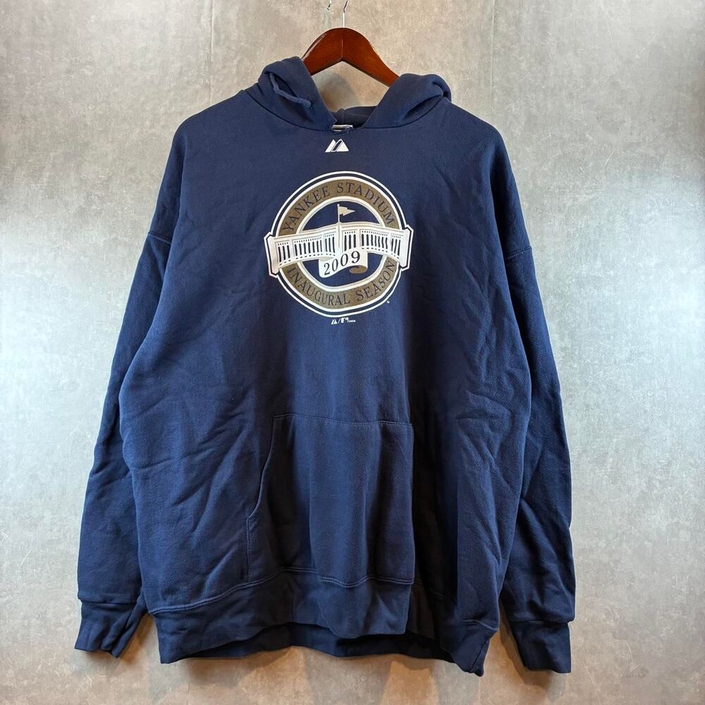Majestic-athletic Men's Navy and Blue Hoodie